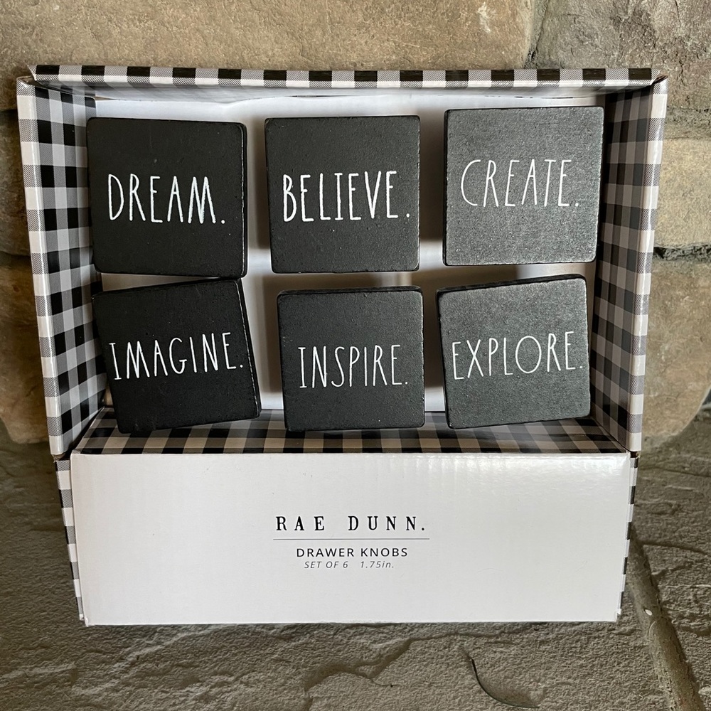 Rae Dunn Drawer Knobs-set of 6